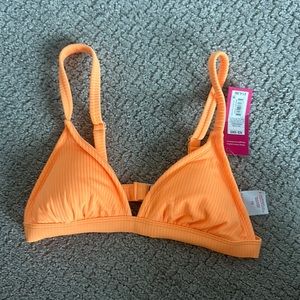 Xhilaration Swimsuit Target Bright orange top - never been worn - V neck- XS